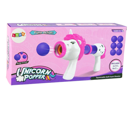 Soft Ball Launcher Gun Unicorn Blue