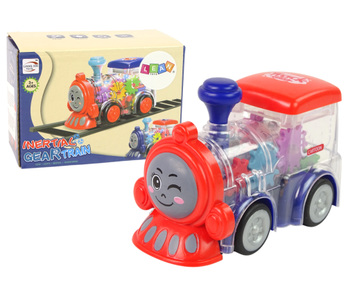 Happy toddler locomotive  LED lights and moving wheels With friction drive