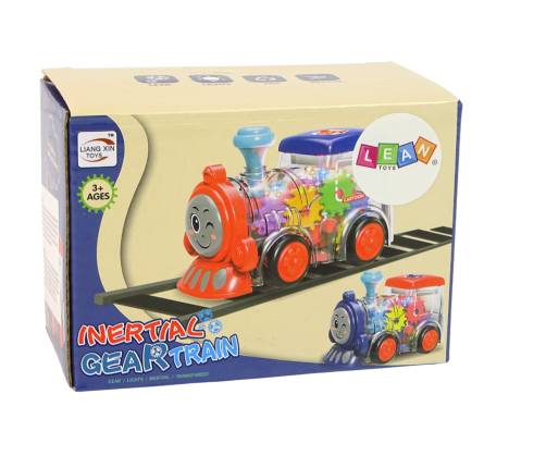 Happy toddler locomotive  LED lights and moving wheels With friction drive