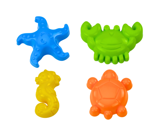 Sand Toy Set, Shovel, Rake, Molds, 6 pcs.