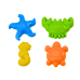 Sand Toy Set, Shovel, Rake, Molds, 6 pcs.