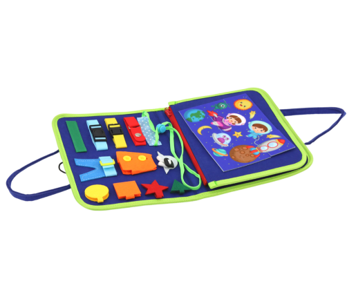 Blue Educational Sensory Felt Suitcase