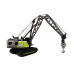 Crawler Crane Metal Hook Crane 1:55 Black and Green