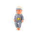 Baby Doll In Gray Pajamas Peeing Bottle Pacifier Sounds