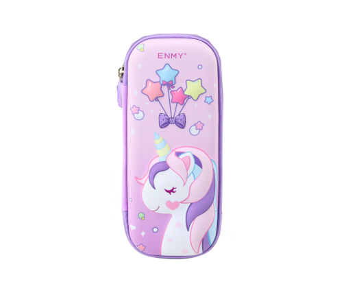 Unicorn Pencil Case 3D Foldable Purple 23x10x5 cm