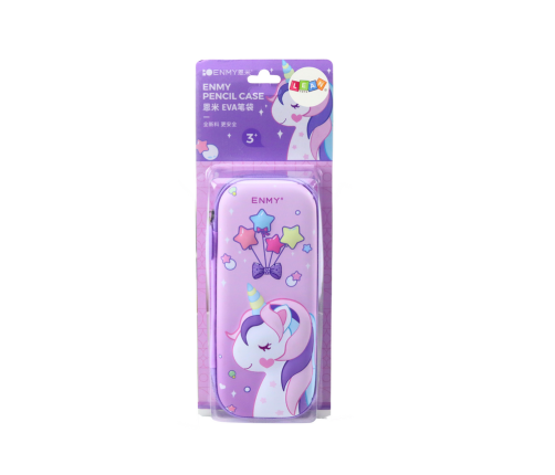 Unicorn Pencil Case 3D Foldable Purple 23x10x5 cm