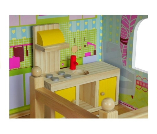 Wooden Dolls House "Melissa" Multi-Storey with 5 Rooms