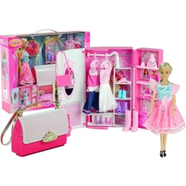 Doll with Accessories Wardrobe in a Bag