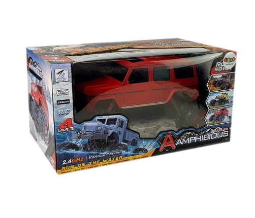 Off-road Car Amphibious 4x4 Remote Controlled 1:12 R / C Red