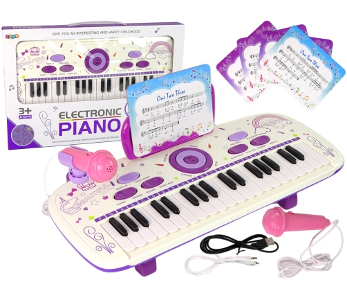 Electric Piano Keyboard For Kids Pink USB MP3 notes