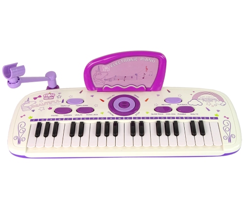 Electric Piano Keyboard For Kids Pink USB MP3 notes