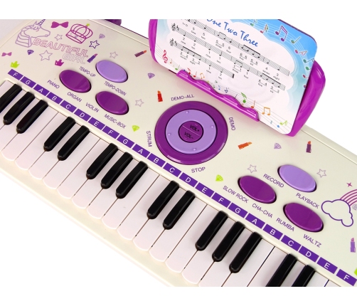 Electric Piano Keyboard For Kids Pink USB MP3 notes