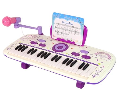 Electric Piano Keyboard For Kids Pink USB MP3 notes