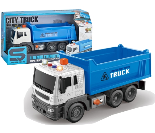 Construction Vehicle Tipper Truck 1:16 Blue Lift Trailer