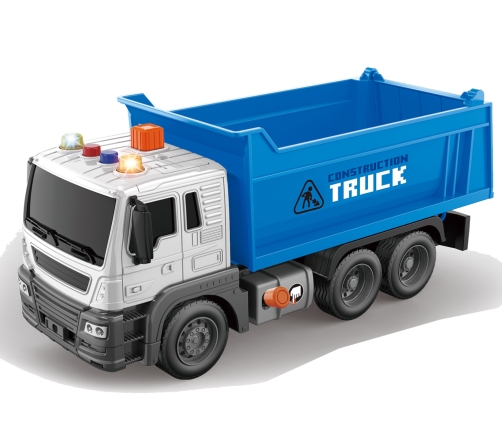 Construction Vehicle Tipper Truck 1:16 Blue Lift Trailer