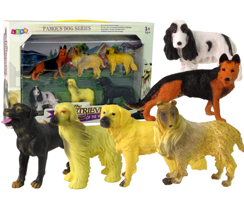 Set of 6 Figures  Purebred Dogs Famous Dog of the World