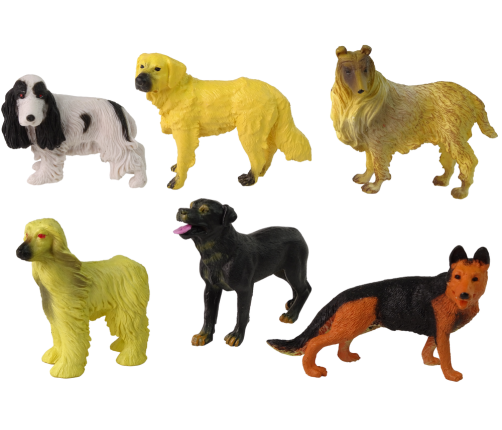 Set of 6 Figures  Purebred Dogs Famous Dog of the World