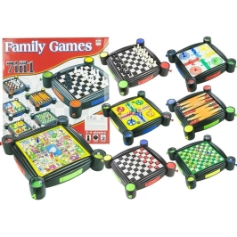 Games Set 7in1 Checkers Chinese Snakes and Ladders