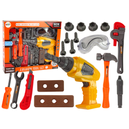 Large DIY Kit Tool Kit + Battery Drill Handyman Set