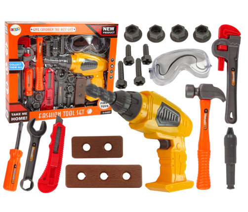 Large DIY Kit Tool Kit + Battery Drill Handyman Set