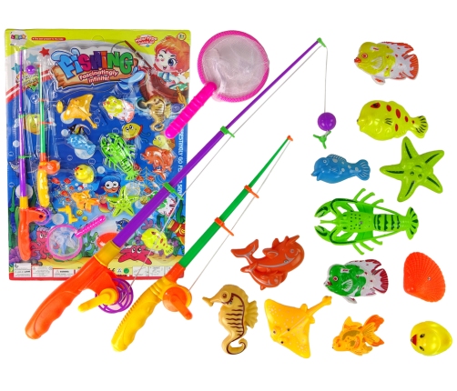 Game Fish Catching  Set Fish + Fishing Rod Fishing Game