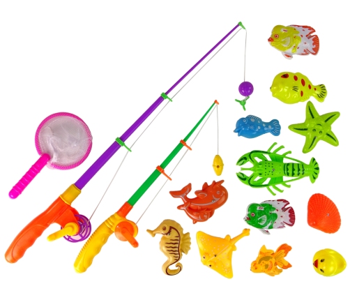 Game Fish Catching  Set Fish + Fishing Rod Fishing Game