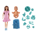 Pregnant Mom Baby Doll Pink Dress Accessories