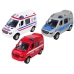 Metal Mini Van Fire Brigade Police 8cm HKG068