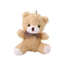 Teddy Bear Cream Plush Small Cuddly Toy Mascot Keychain 10cm