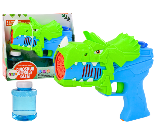 Blue and Green Dinosaur Bubble Gun