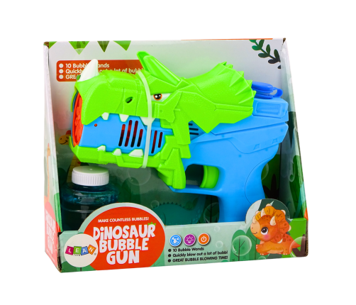 Blue and Green Dinosaur Bubble Gun