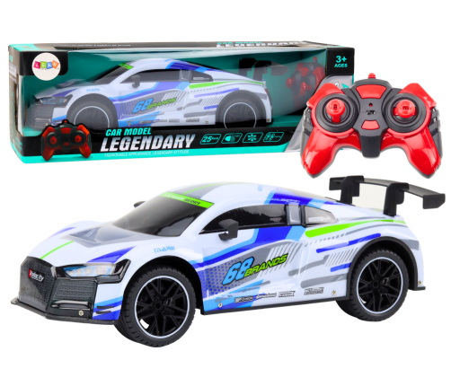 RC Sports Car 1:10 25km/h Lights White