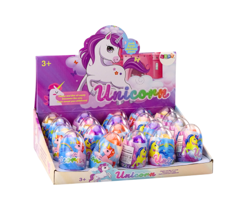 Unicorn Figurine in an Egg Colorful Comb Magic Egg Mix