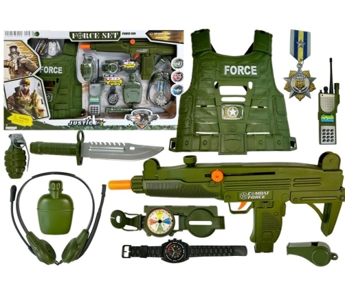 Military Play Set Rattling Machine Pistol