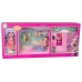 Doll with Clothes Wardrobe Room Furniture Wardrobe Bed Accessories