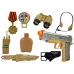 Military Kit with Accessories Gun Knife Binoculars Headphones Whistle Shortwave Radio