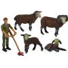 Large Figure Set Domestic Animals + Farmer and Farmhouse Sheep