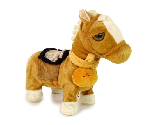 Horse Mascot Interactive Light Brown Horse Light Mane Music