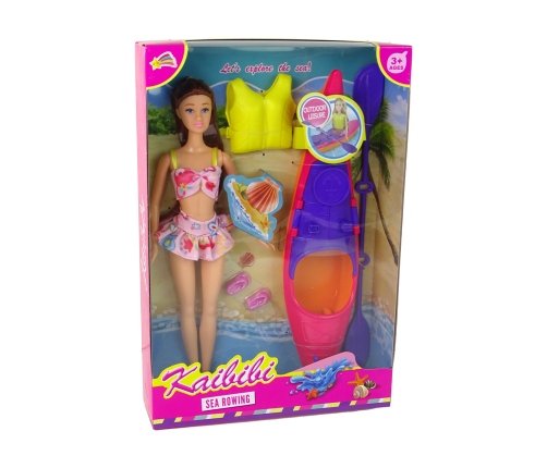 Set Doll Accessories Kayak Pink