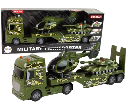 Set Military Tank Friction Drive Helicopter Truck