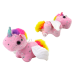 Unicorn Plush Pull-On Jumping Horse Pink