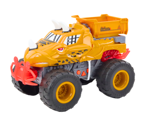 Off-road Car Dinosaur Friction Drive Dump Truck Orange