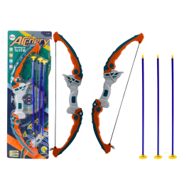 Shooting Bow Green and Orange Arrows with Suction Cups 3 Pieces