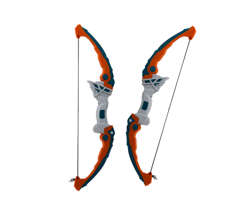 Shooting Bow Green and Orange Arrows with Suction Cups 3 Pieces