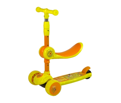 Three-wheeled Balancing Scooter Saddle Yellow Music Diodes Squirrel