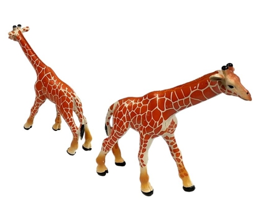 Giraffes Figurines Educational Family 3 pieces + Africa Background