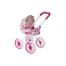 Doll Pram Retro Big Wheels Flowers