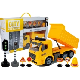 Tipper Construction Site Road Signs Traffic Lights Frictional Drive Sound Light Effects