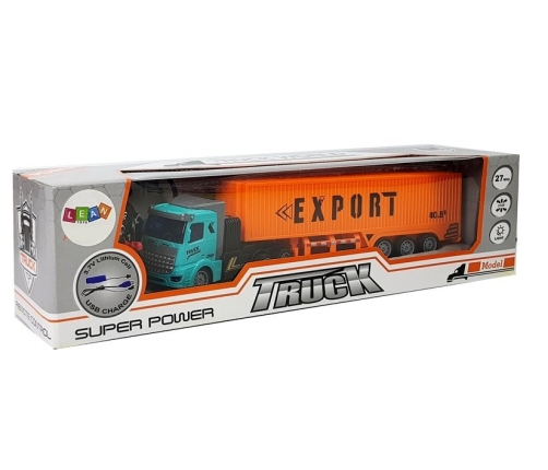 Remote Controlled 27 Mhz 1:48 Orange Delivery Truck