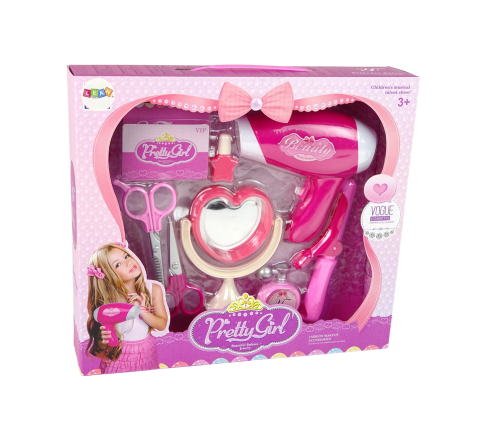 Beauty set for the little lady Hairdressing accessories + battery-operated hairdryer